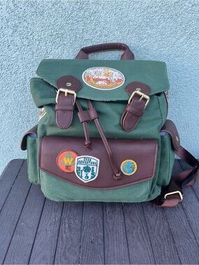 Disney Up Movie Green & Brown Canvas Adventure Backpack